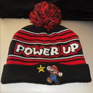 Super Mario Kids Power Up Beanie with Pom Pom